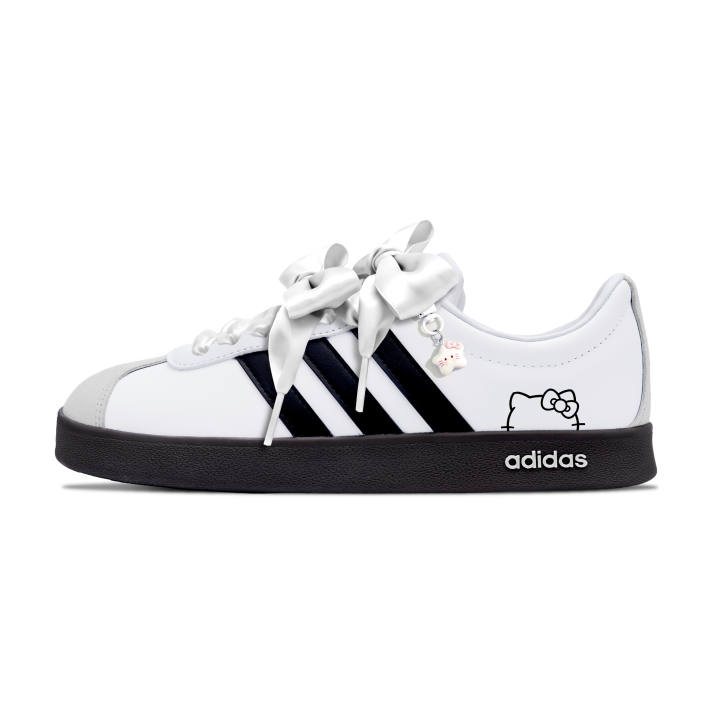 Adidas Adidas VL COURT 2.0 Skateboard Shoes Unisex Low Top White/Black