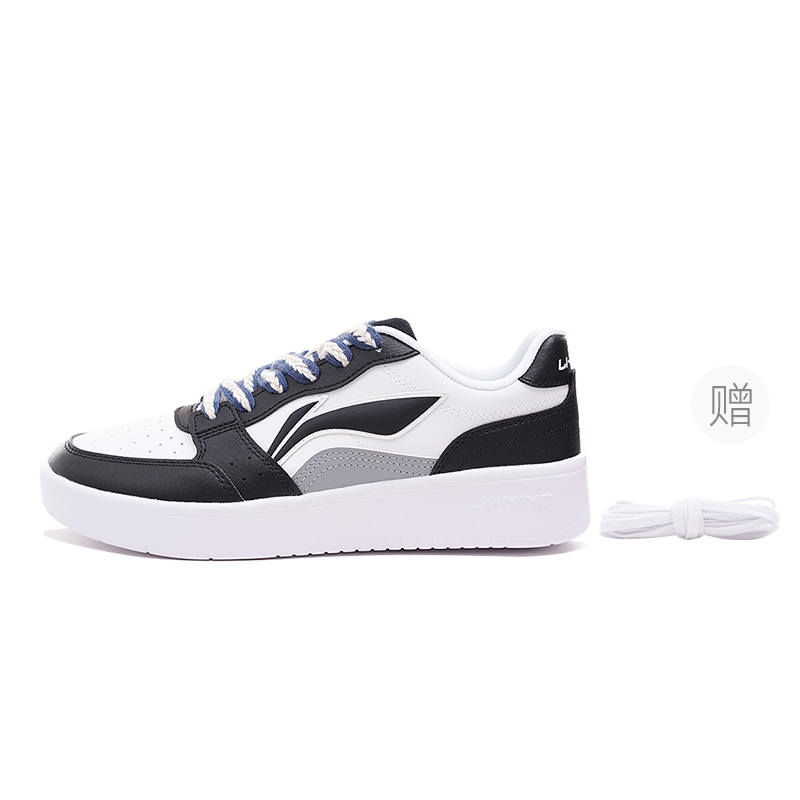 Li-Ning Li Ning Skateboard Shoes Men's Low Top White Black Blue White Shoelace