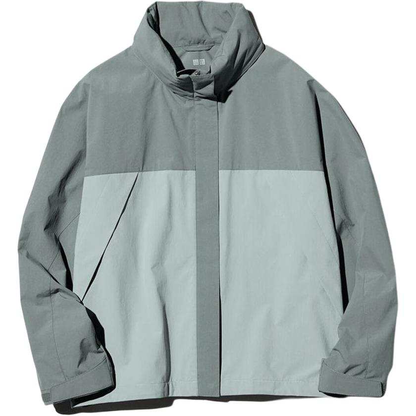 UNIQLO Jackets Women's Sky Gray Stand Collar Moderate Other