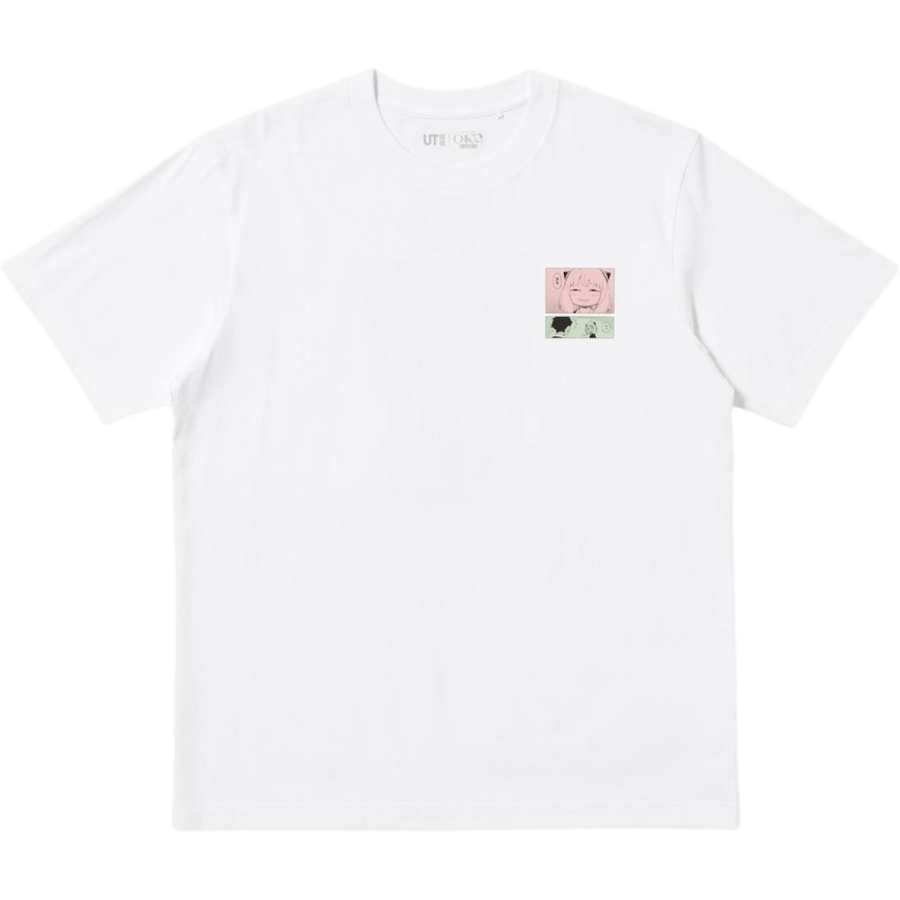 UNIQLO SPY×FAMILY Collaboration T Shirts Men's White Crew Neck