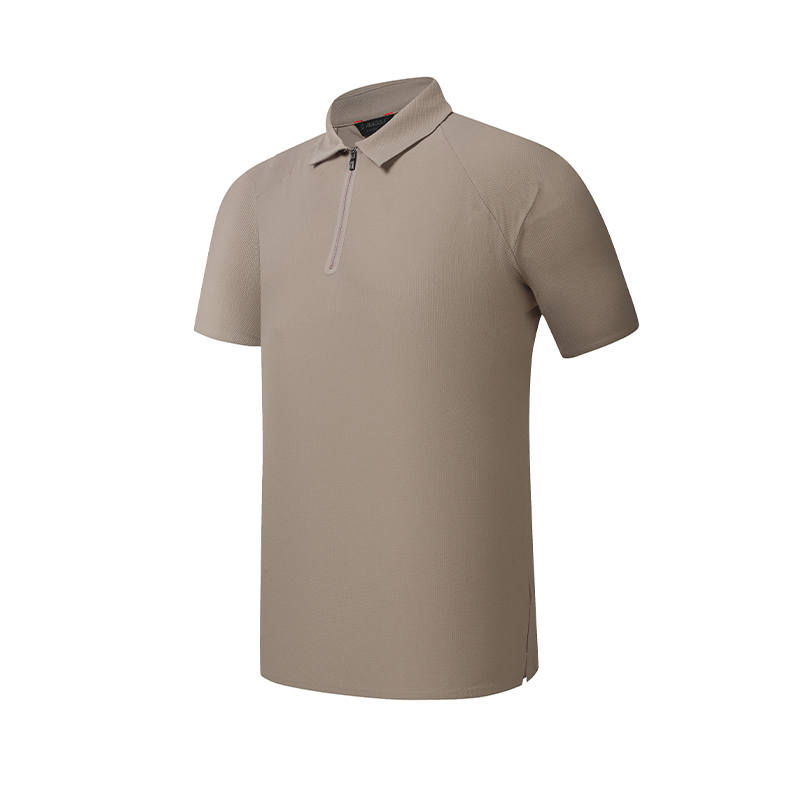 FILA Golf Polo Shirts Men's Zongzi Leaves Brown Polo Collar Moderate Straight Fit