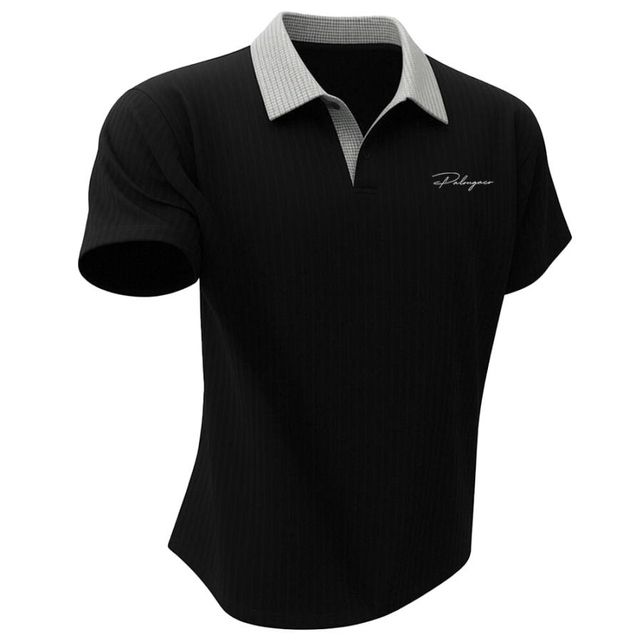 PAL ONGACO Polo Shirts Unisex Lapel Moderate Straight Fit