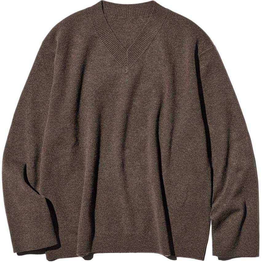UNIQLO Sweaters Women's 38 Dark Umber V Neck Moderate Other
