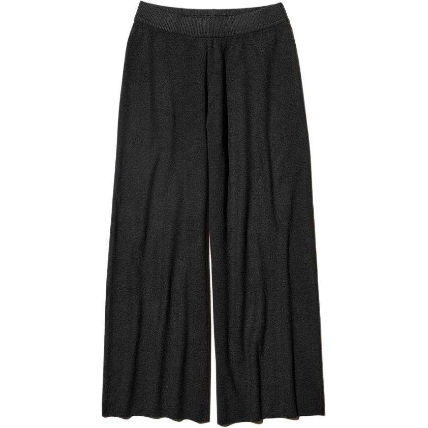 UNIQLO SS26 Knitted Sweatpants Women's Black Moderate Straight Fit Pants