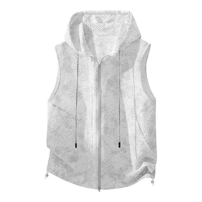 Sugarfunk Tank Tops Men's Hooded Non Detachable Moderate