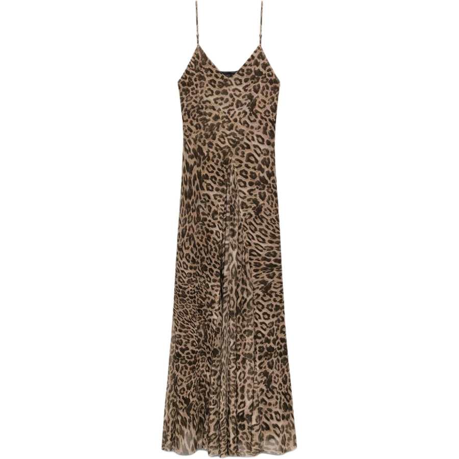 ZARA Slip Dresses Women's Leopard Print Moderate