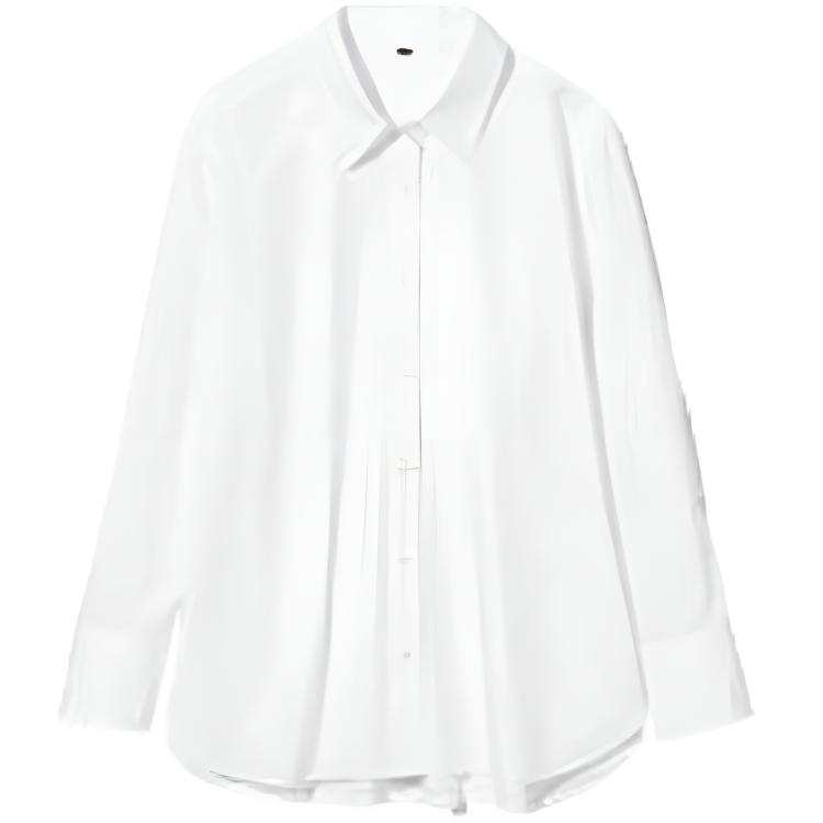 UNIQLO Shirts Women's White Lapel Moderate Other