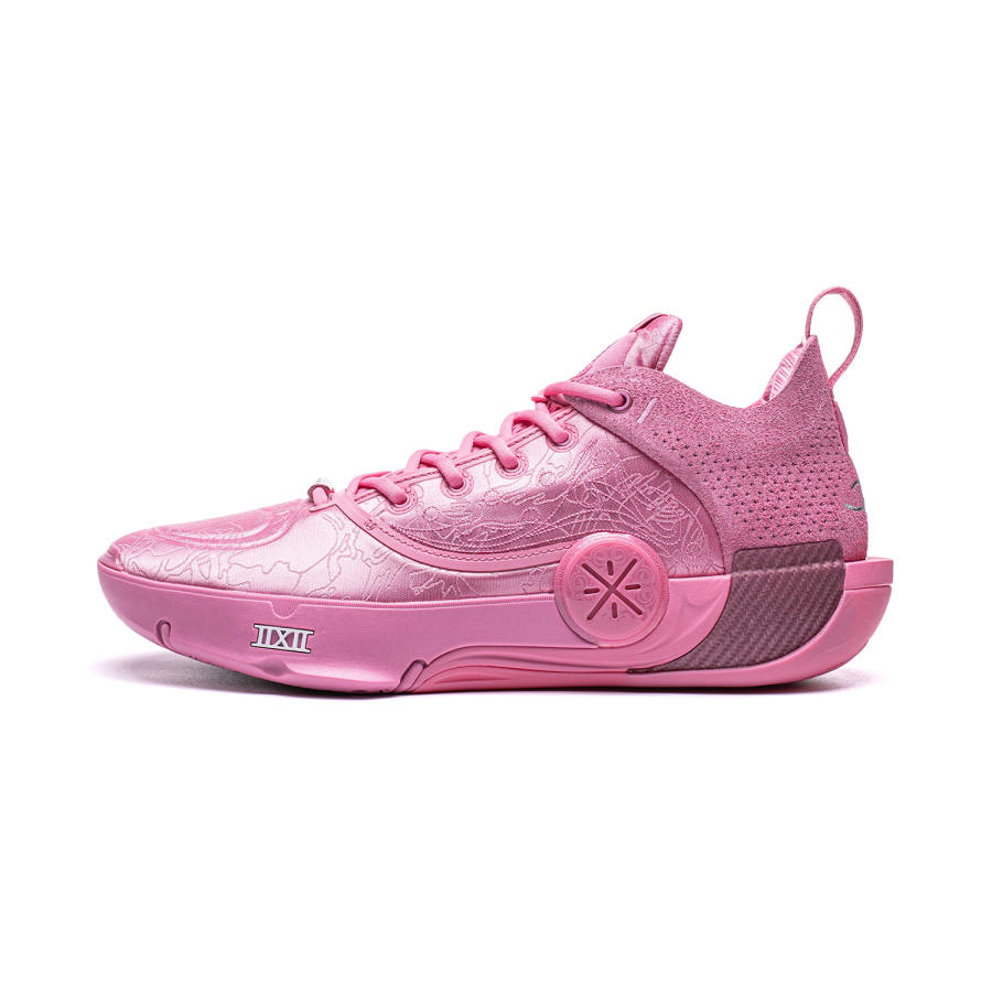 Li-Ning Aape X Li Ning WOW12 Basketball Shoes Men's Mid Top Pink