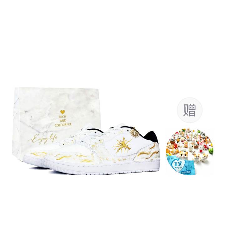Jordan Jordan COURT CONNECT Skateboard Shoes Unisex Low Top White, Gold