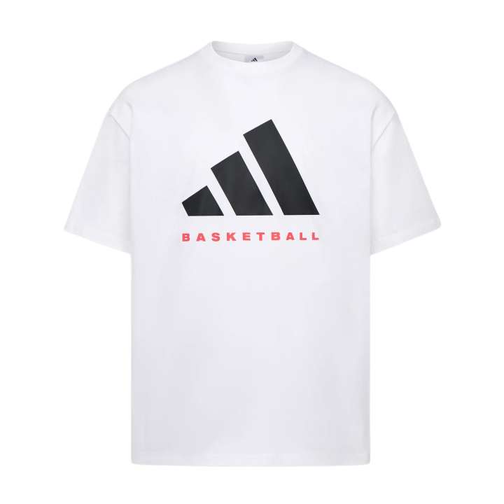 Adidas Adidas T Shirts Men's White/Black/Bright Red Crew Neck