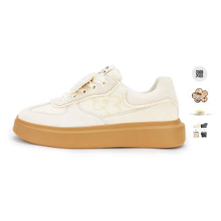 WE FLOWER Shoe X Nao Xiao Gu IP Collaboration Breathable Skateboard Shoes Unisex Milk Tea