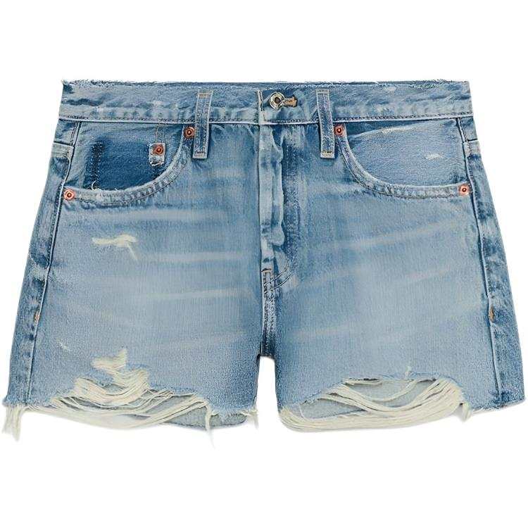 ZARA Trf Denim Shorts Women's Blue Moderate
