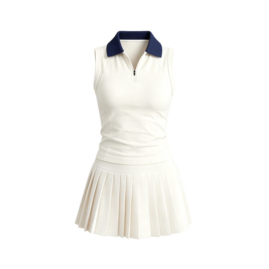 Barbie Tennis Outfits Women's Lapel Moderate Short Skirt