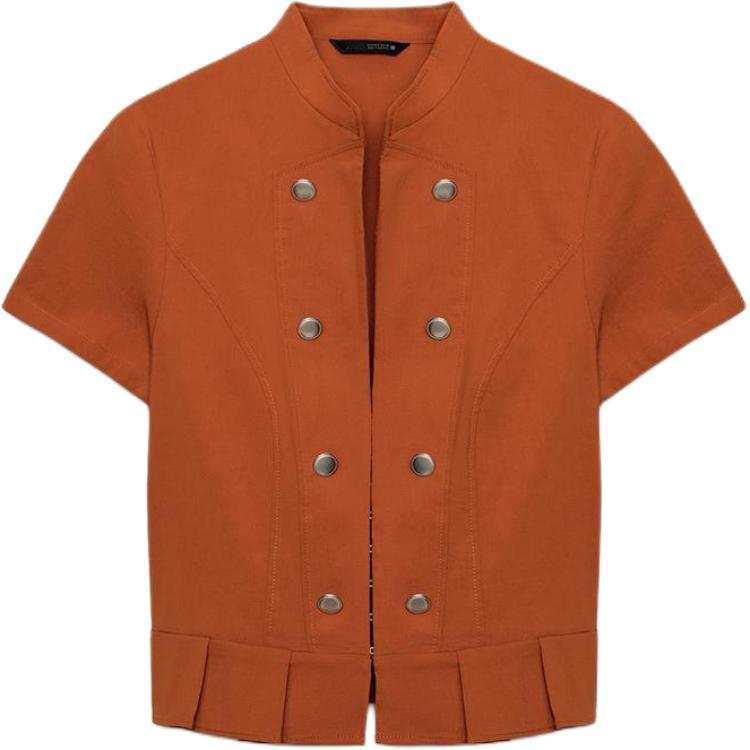 ZARA Shirts Women's Earth Tone Crew Neck