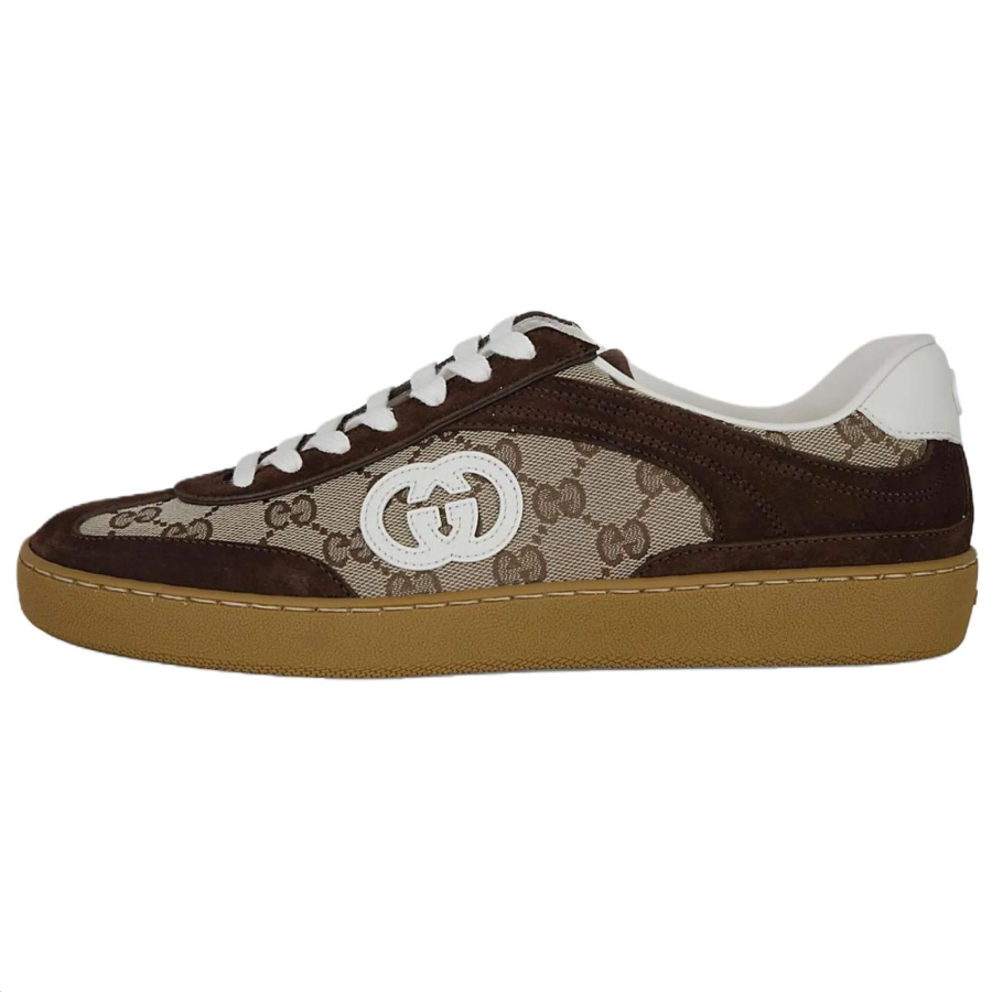 GUCCI Skateboard Shoes Men's Low Top Light Umber