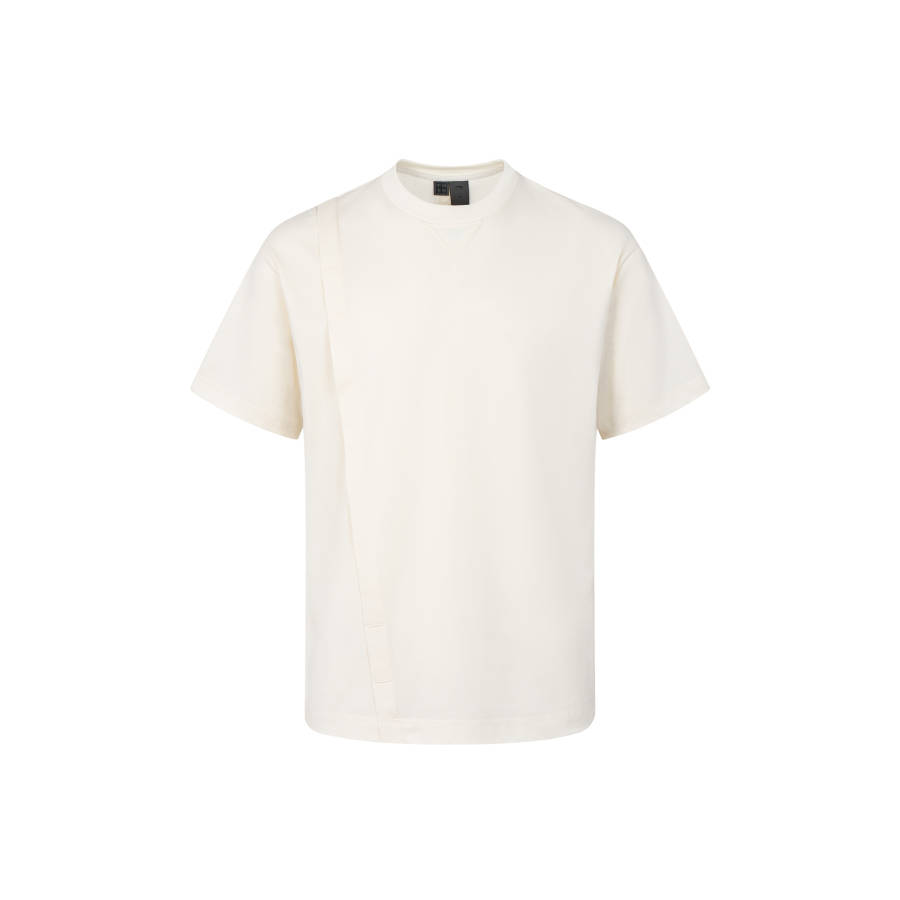 Li-Ning Li Ning Li Ning X Jackie Chan T Shirts Unisex Papyrus White Crew Neck