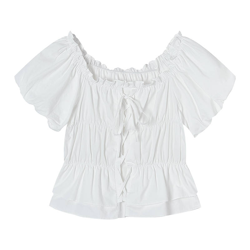 XIANGYING Chiffon Shirts Women's Boat Neck