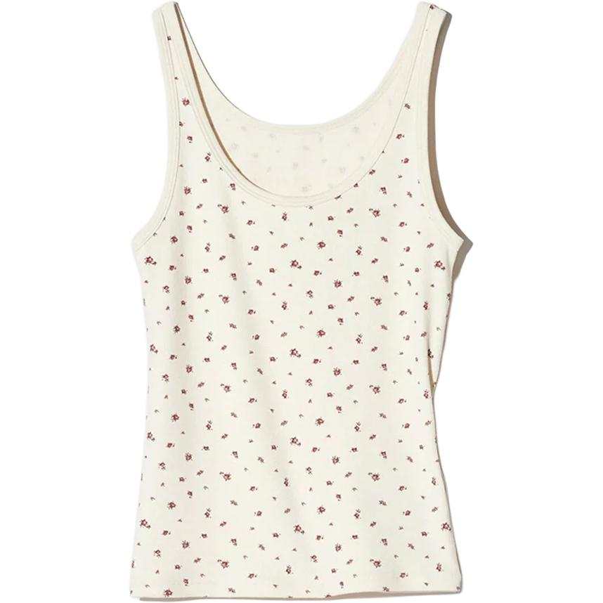 UNIQLO SS26 Tank Tops Women's Ivory Crew Neck Moderate Other