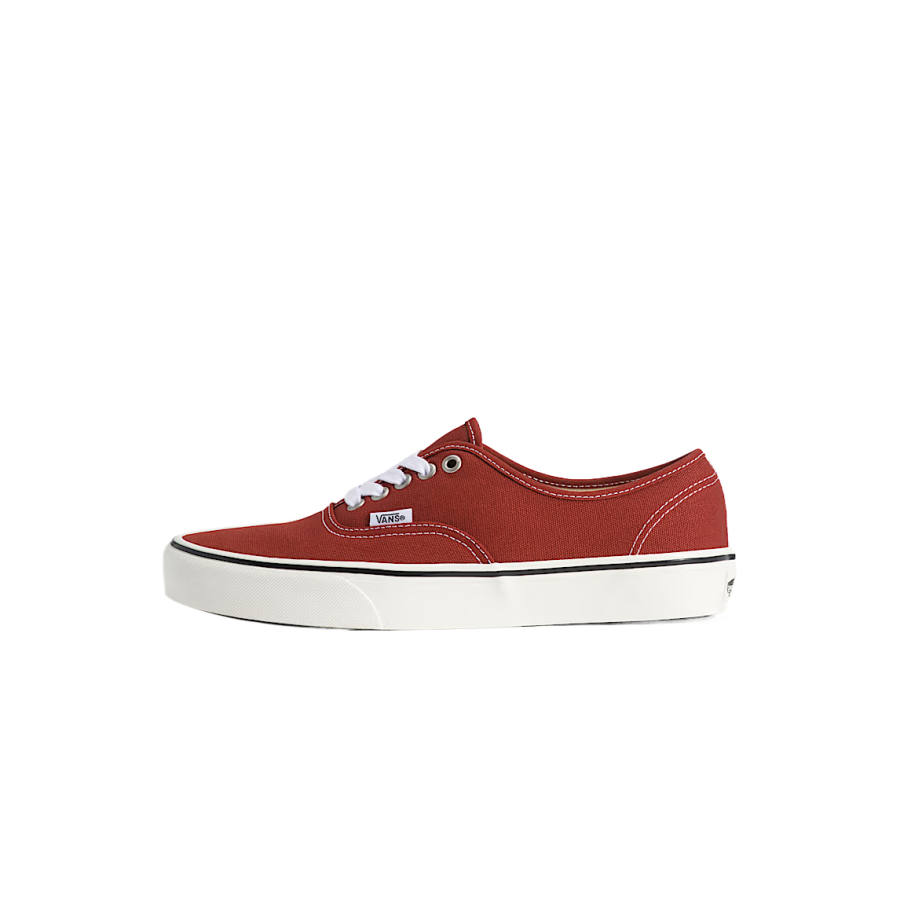 Vans Authentic Training Shoes Unisex Low Top Heavyweight Canvas Poppy Red