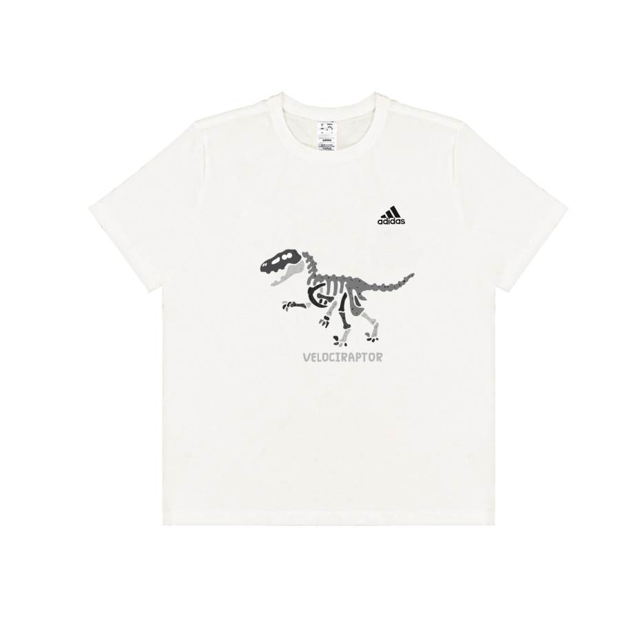 Adidas Adidas MUST HAVES T Shirts Unisex Ecru Crew Neck Thin Straight Fit