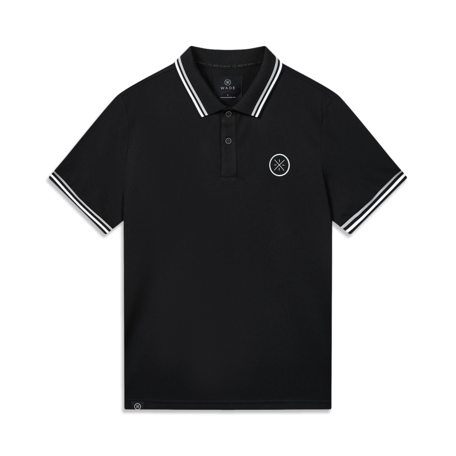 Li-Ning Li Ning Polo Shirts Men's Black Polo Collar Moderate Straight Fit