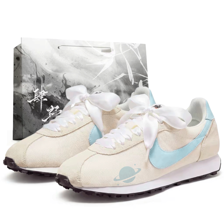 Nike Nike Running Shoes Women's Low Top Beige Blue