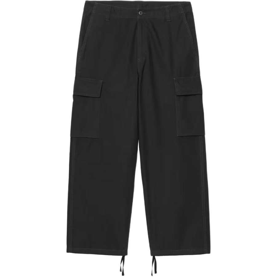 Carhartt WIP Cargo Pants Unisex Black Moderate Straight Fit Pants
