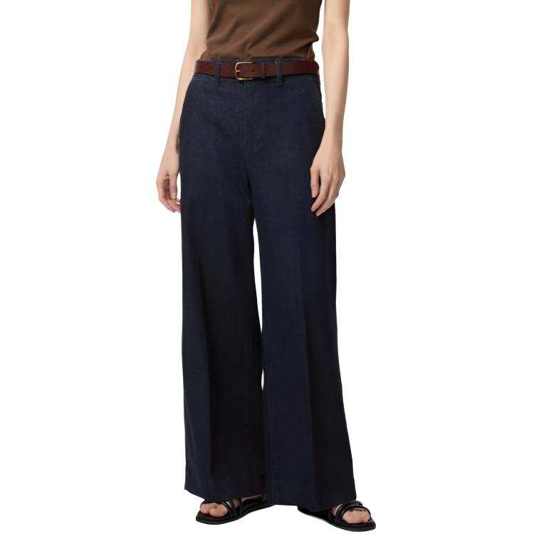 UNIQLO Jeans Women's Marine Blue Moderate Wide Leg Pants