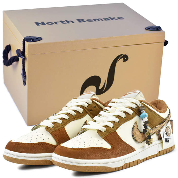 Nike Nike Dunk Skateboard Shoes Women's Low Top Brown, Beige