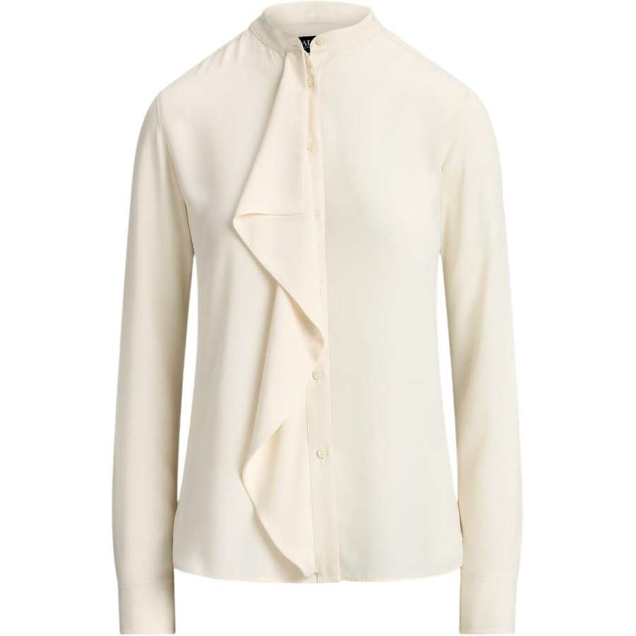 Polo Ralph Lauren Shirts Women's 101 Mascarpone Cream Stand Collar Moderate Straight Fit