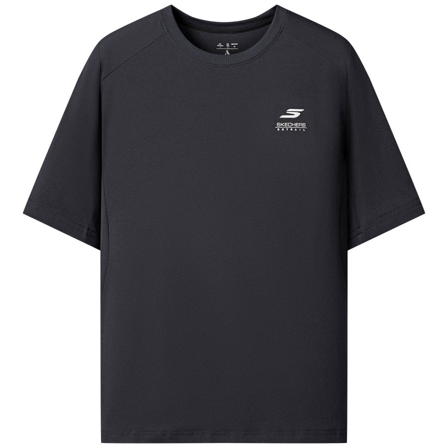 Skechers Colorful T Shirts Unisex Carbon Black High Texture Crew Neck Thin Straight Fit