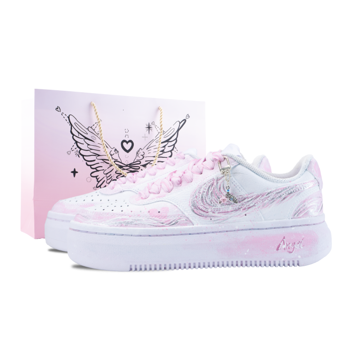 Nike Nike Court Vision 1 Skateboard Shoes Women's Low Top White/Pink