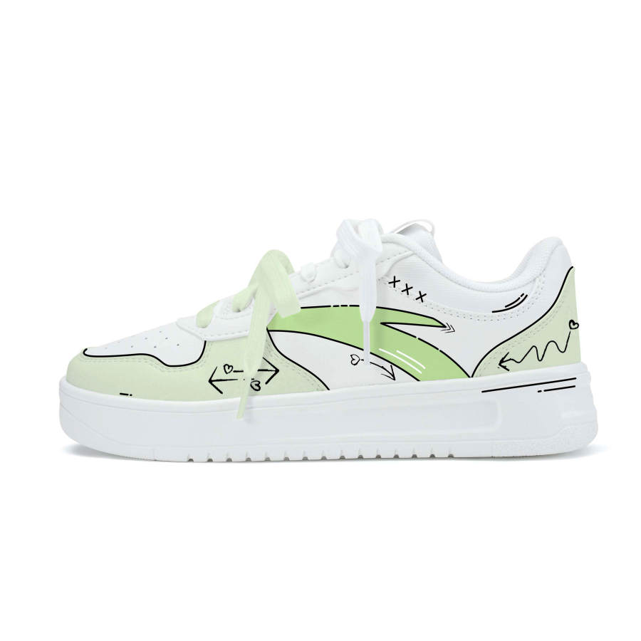 ANTA Easy Skateboard Shoes Men's Low Top Green/Black