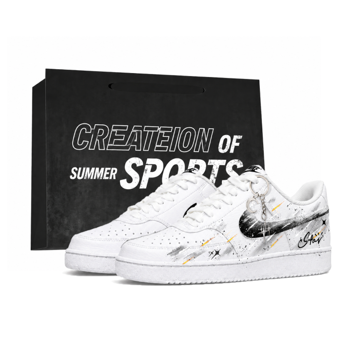 Nike Nike Court Vision 1 Skateboard Shoes Men's Low Top White