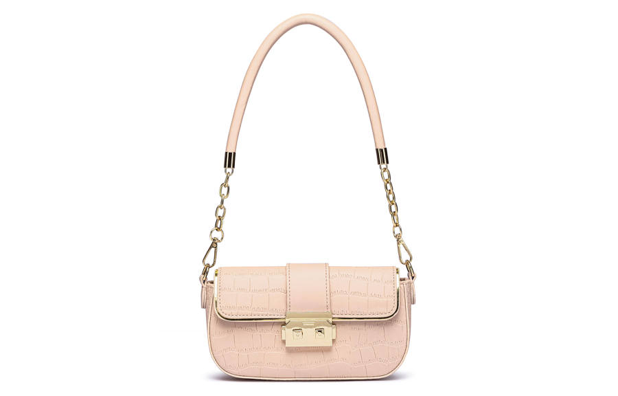 NOMK Pu Handbag Women's Pink/Black/White