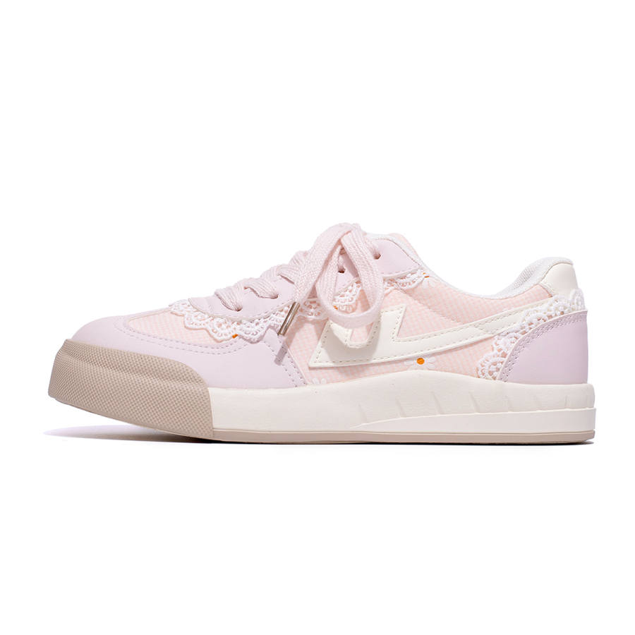 WARRIOR Casual Shoes Women's Low Top Pink/Beige, Beige/Light Brown