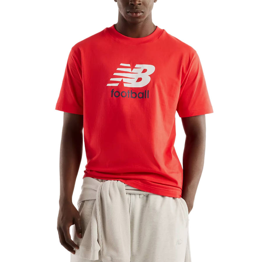 New Balance New Balance T Shirts Men's True Red Crew Neck Moderate