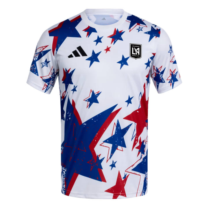 Adidas Adidas Los Angeles Soccer Jerseys Men's White Blend Crew Neck Moderate