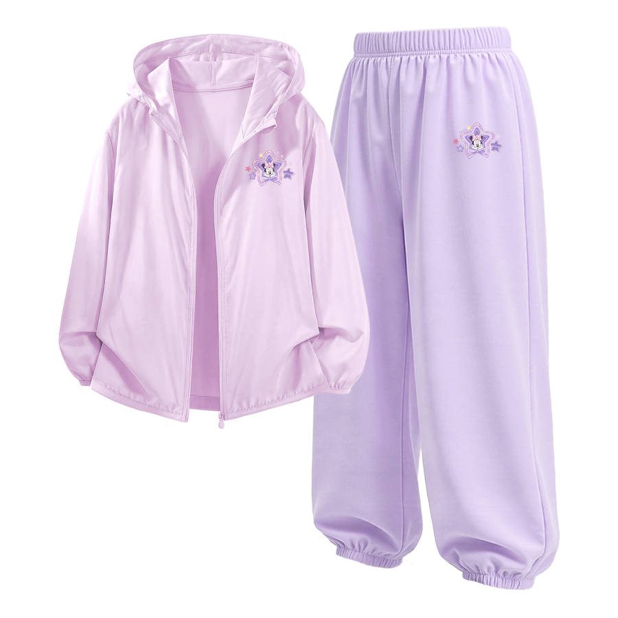Disney Kids Casual Sportswear Hooded Non Detachable Thin Stretch Breathable
