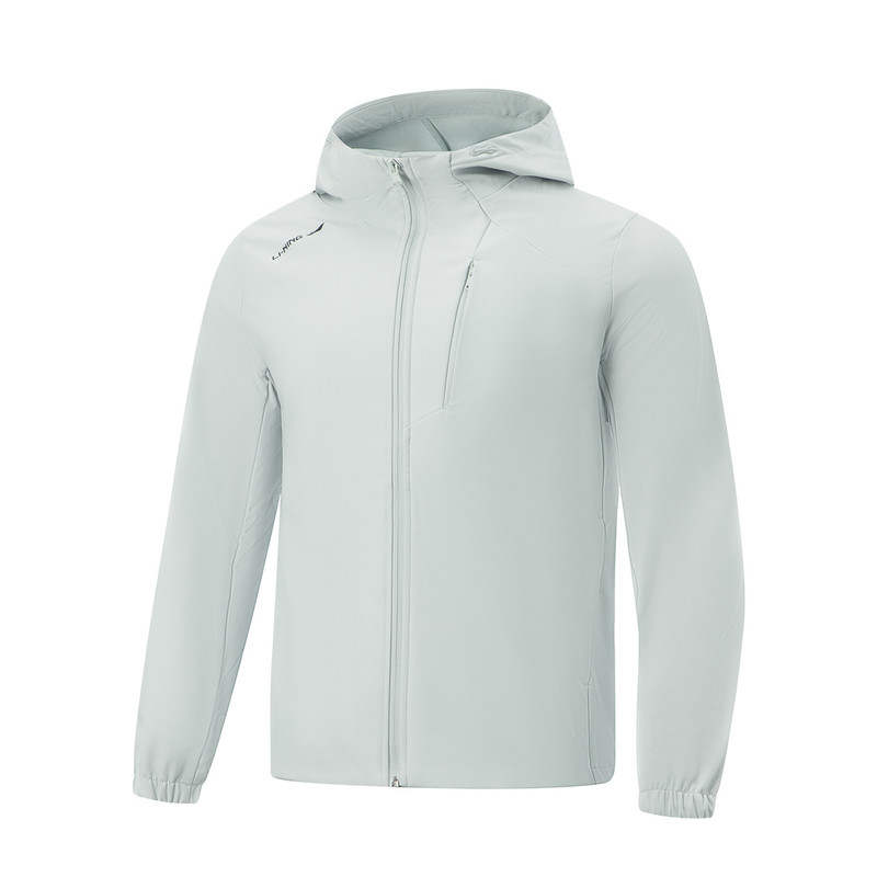 Li-Ning Li Ning Jackets Unisex Elegant Gray Hooded Non Detachable Moderate Other