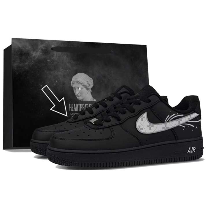 Nike Nike Air Force 1 Skateboard Shoes Unisex Low Top Black