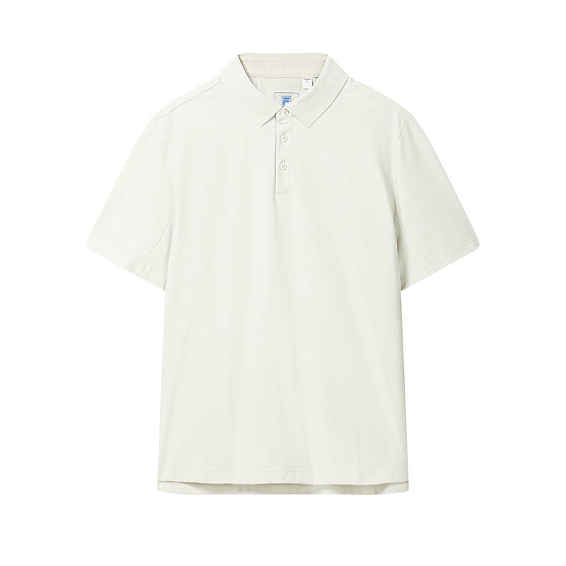 FILA BLUE Polo Shirts Men's Dove Gray Polo Collar Moderate Straight Fit