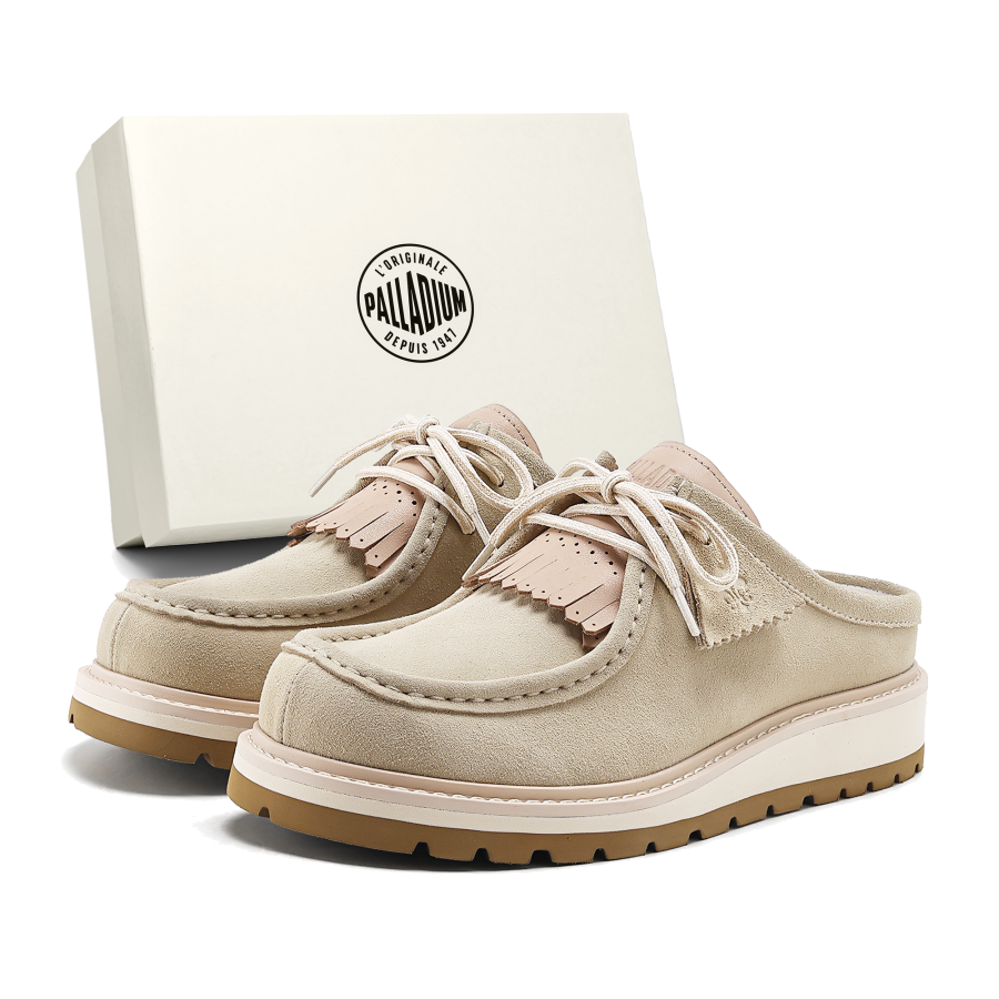 Palladium Skateboard Shoes Unisex Low Top Apricot/Khaki/Brown