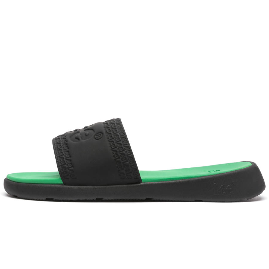 Lee Lee Slide Slippers Men's Black/White/Verdant Green