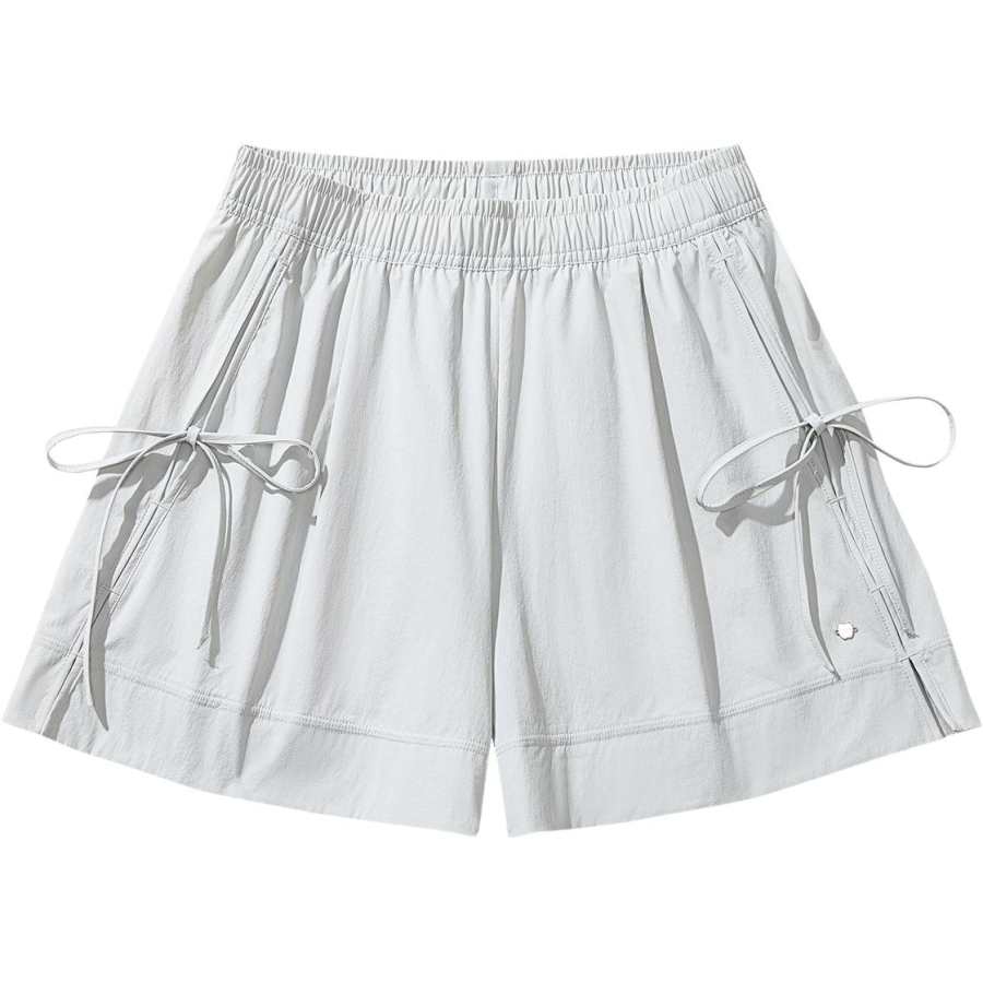ANTA Life Collection Casual Shorts Women's Ice Blue Gray Moderate Straight Fit Pants