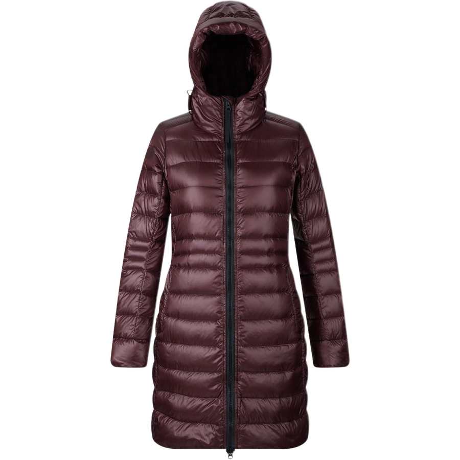 Canada Goose Down Jackets Women's Dark Red Hooded Non Detachable Moderate