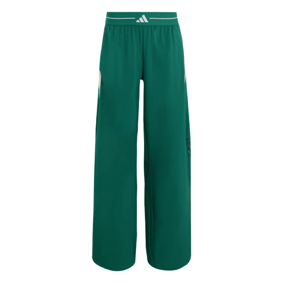 Adidas Adidas Hyperglam Casual Pants Women's Preppy Green Moderate Straight Fit Pants