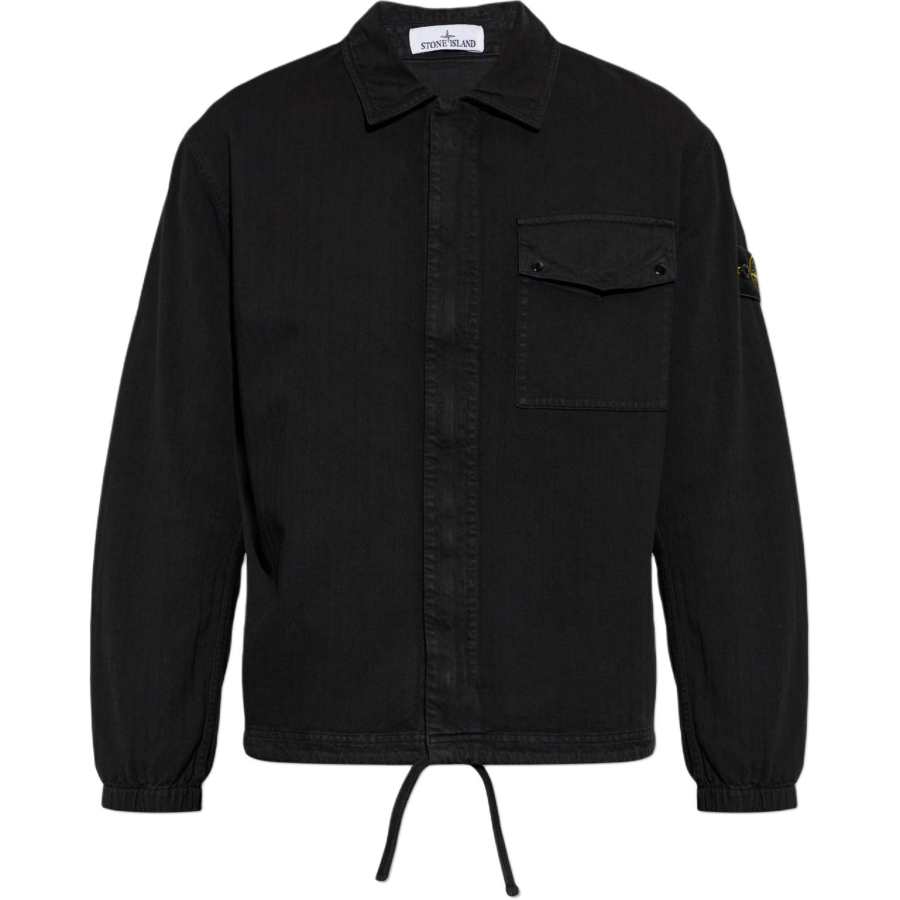 STONE ISLAND Jackets Men's Black Lapel Moderate Other
