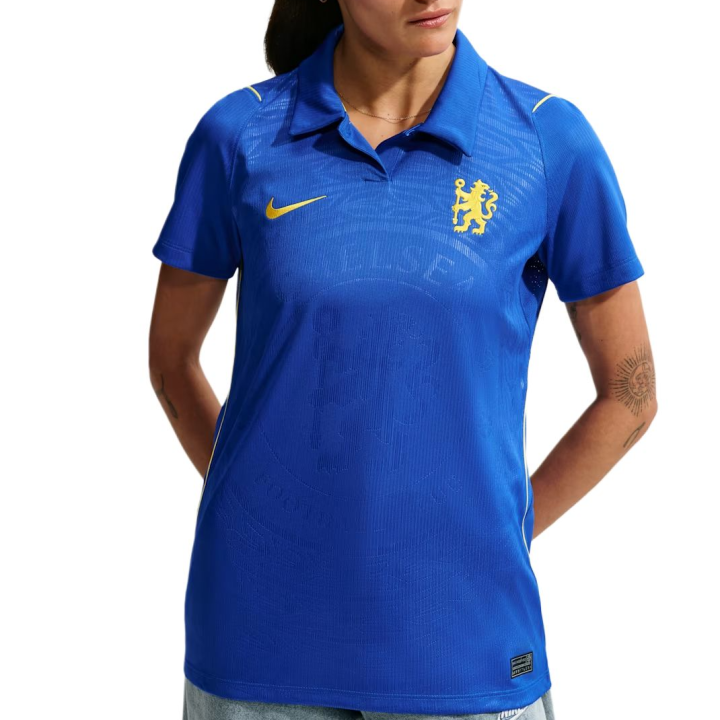 Nike Nike Chelsea Soccer Jerseys Women's Bright Blue/Midwest Gold/Midwest Gold Lapel Moderate Other