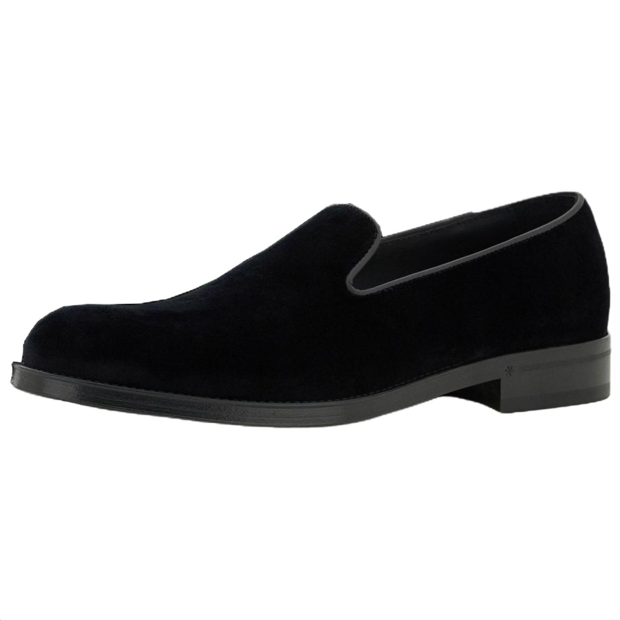 Canali Casual Leather Shoes Men's Low Top Black